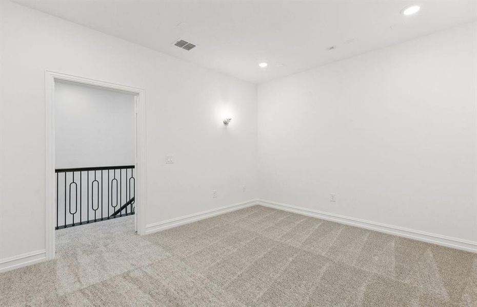 Media room on second level Media room on second level