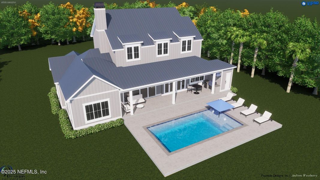 Exterior rendering of this home design in , Ponte Vedra, FL (Image 5).
