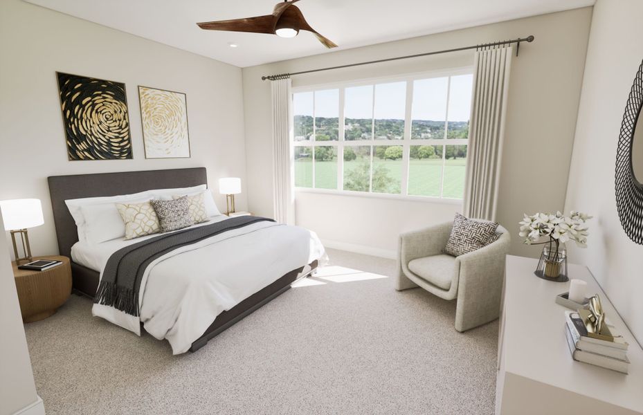 Representative furnished interior of a home built from the Marlow by Pulte Homes in The Domaine at SoSo, West Palm Beach (Image 6).