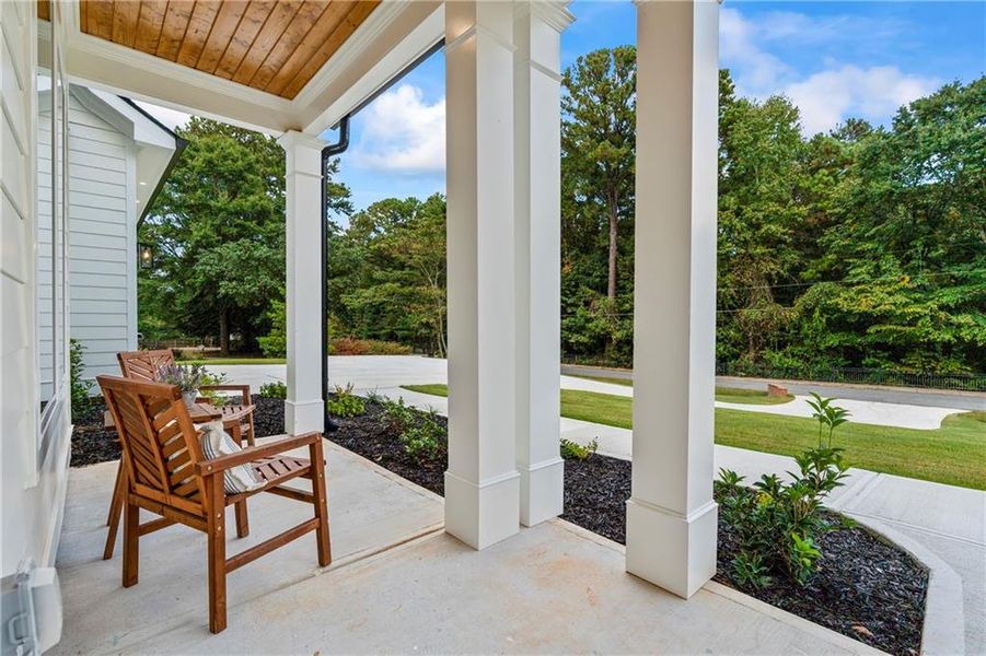 Exterior details and patio area of a home in , Lilburn (Image 41).