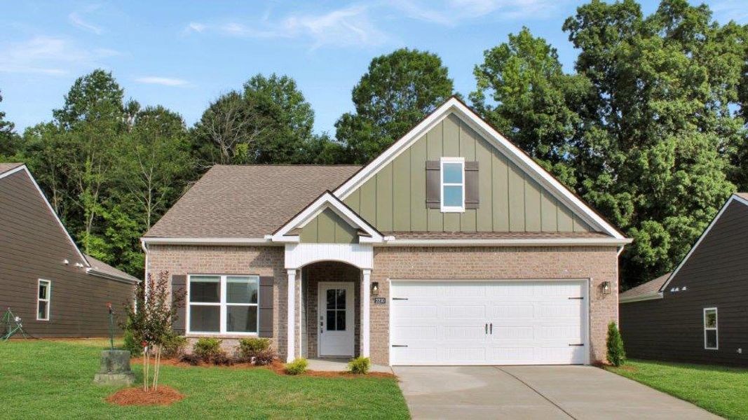 Front exterior of a new home in Fairview Hills, Cleveland, TN, highlighting curb appeal (Image 1). Front exterior of a new home in Fairview Hills, Cleveland, TN, highlighting curb appeal (Image 1).