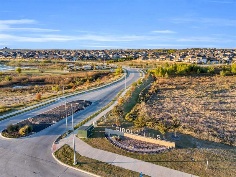 Birds eye view of property