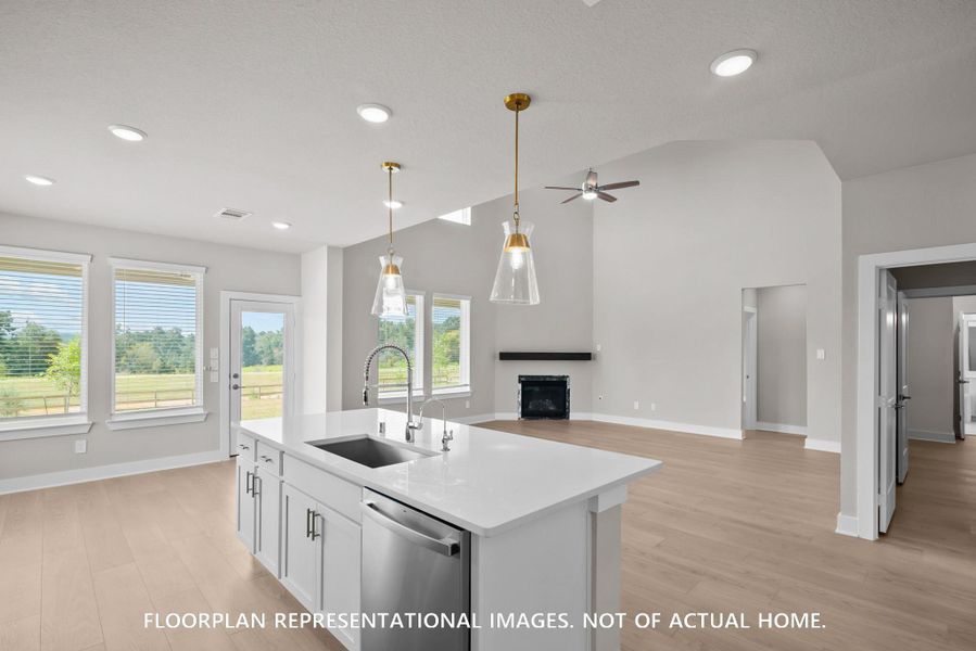 Furnished interior view inside a new home in Lone Star Landing, Montgomery (Image 6). Furnished interior view inside a new home in Lone Star Landing, Montgomery (Image 6).
