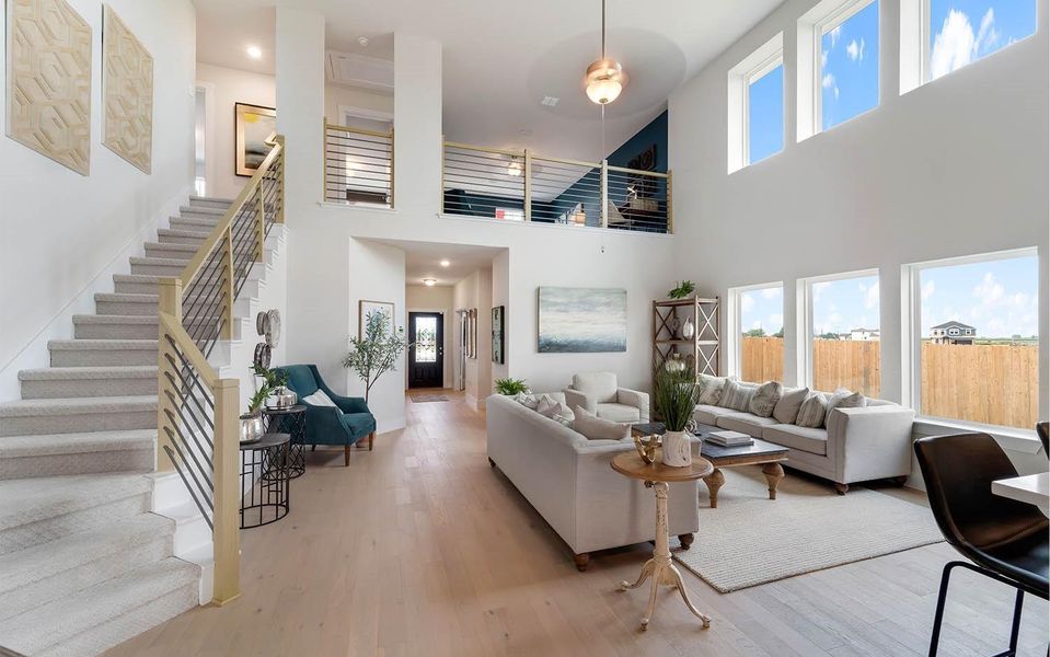 Furnished interior view inside a new home in Massey Oaks, Pearland (Image 18).