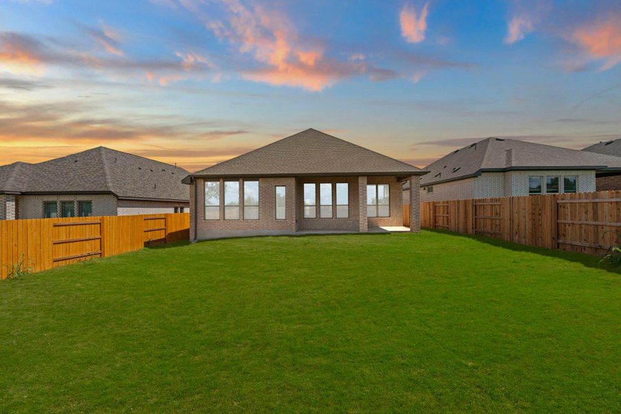 Rear of Home and Private Backyard