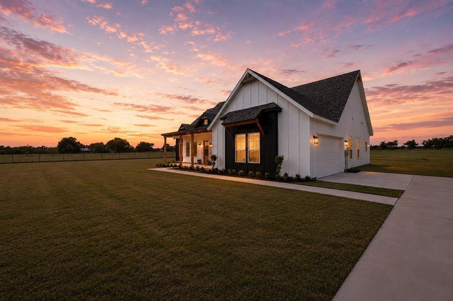 Front exterior of a new home in , Celeste, TX, highlighting curb appeal (Image 26).