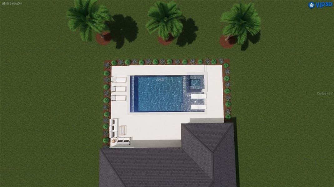 Exterior rendering of this home design in , Palm Coast, FL (Image 5).