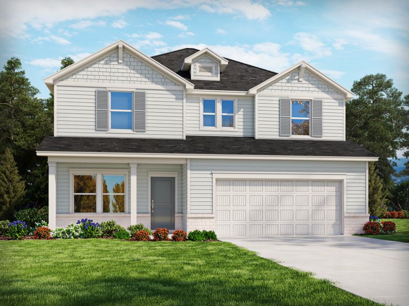 Representative exterior photo of a completed home built from the Dakota by Meritage Homes in Cedar Shoals - Signature Collection, Piedmont, SC (Image 17).