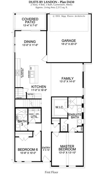 2D floor plan layout for the Duets D430 by Landon Homes in Lexington Frisco, Frisco, TX (Image 5). 2D floor plan layout for the Duets D430 by Landon Homes in Lexington Frisco, Frisco, TX (Image 5).