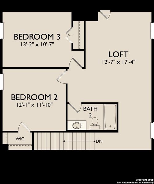 2D floor plan layout of this home in Meadows at Hennersby Hollow 40's, San Antonio, TX (Image 6). 2D floor plan layout of this home in Meadows at Hennersby Hollow 40's, San Antonio, TX (Image 6).