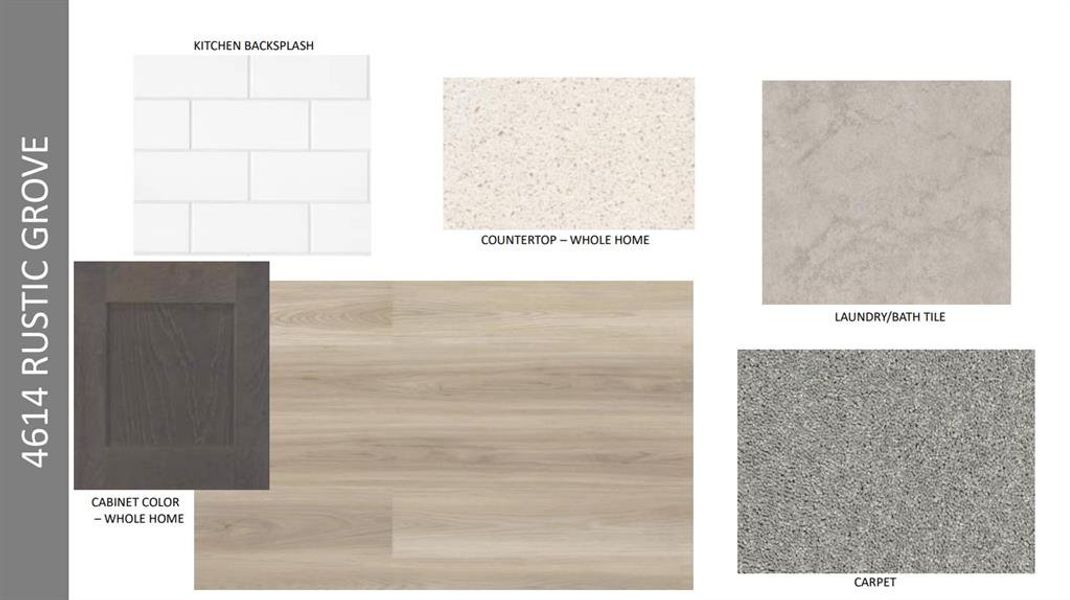 Design Selections. Home is currently under construction, selections subject to change.