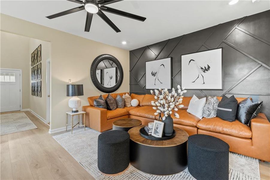 Furnished interior view inside a new home in Enclave at Evergreen, Fairburn (Image 8).