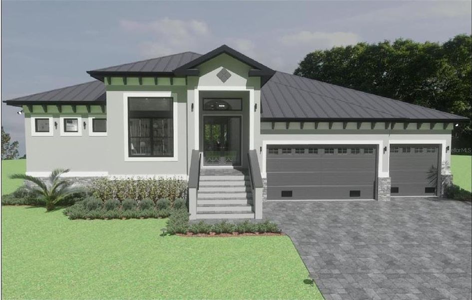 Front exterior of a new home in , Punta Gorda, FL, highlighting curb appeal (Image 1).