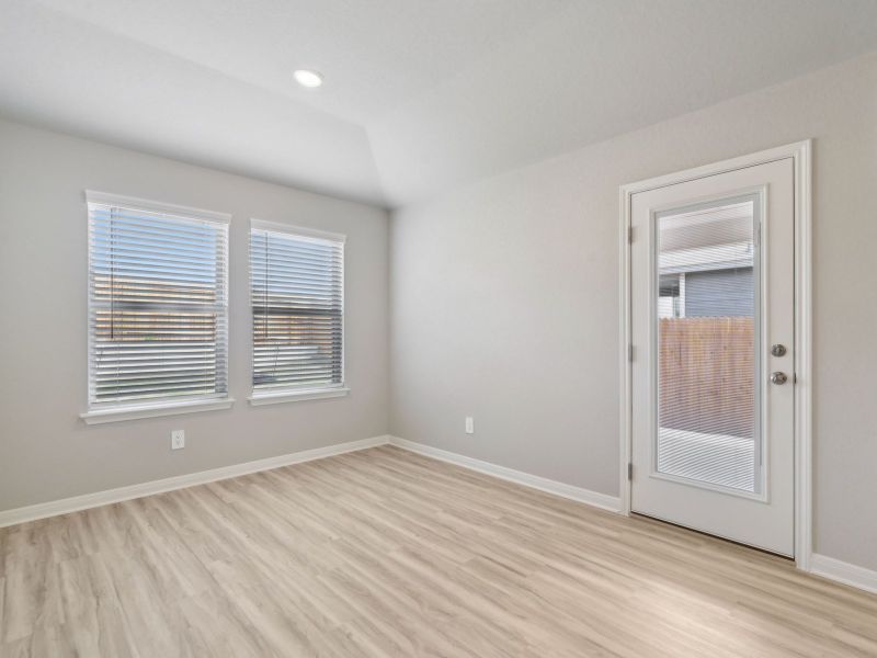 Dining room in the Briscoe floorplan at a Meritage Homes community. Dining room in the Briscoe floorplan at a Meritage Homes community.