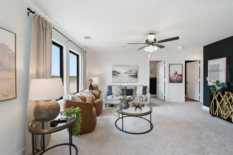 Representative furnished interior of a home built from the Willow by CastleRock Communities in Katzer Ranch, Converse (Image 32).