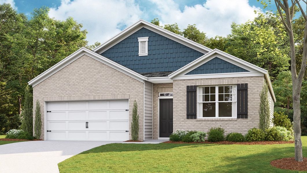 Representative exterior photo of a completed home built from the CALI by D.R. Horton in Villages of Hunters Point, Lebanon, TN (Image 22).