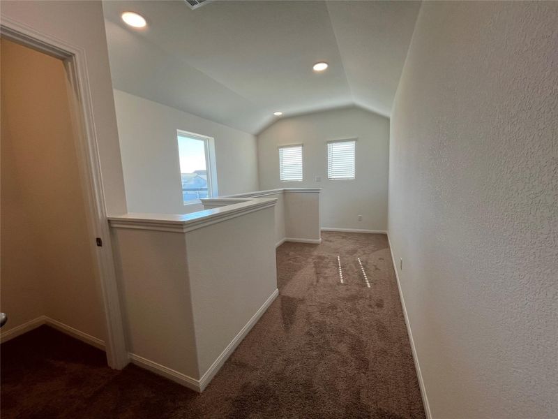 Light pours in for the upstairs flex space