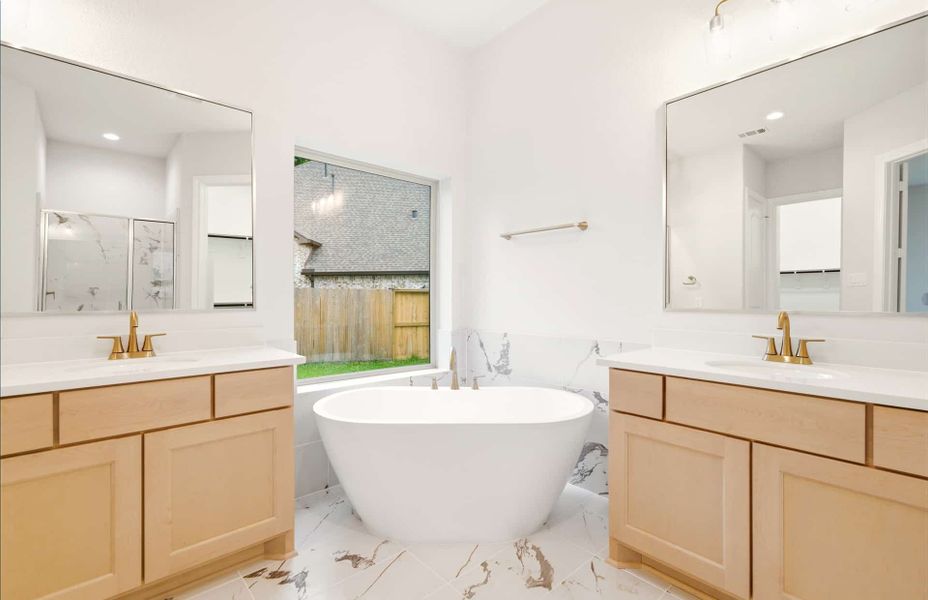 Furnished interior view inside a new home in Bridgeland 60′, Cypress (Image 14).