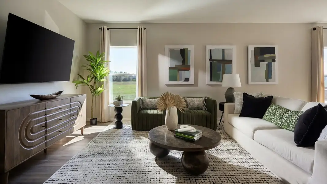 Representative furnished interior of a home built from the Mojito by Casa Fresca Homes in Pasadena Ridge, Dade City (Image 7).