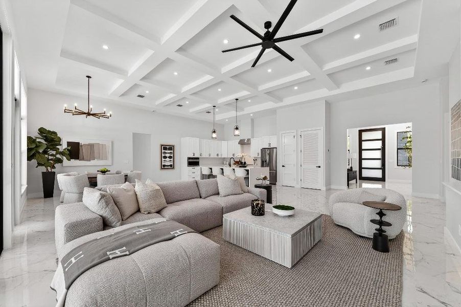 Furnished interior view inside a new home in , Jupiter (Image 10).