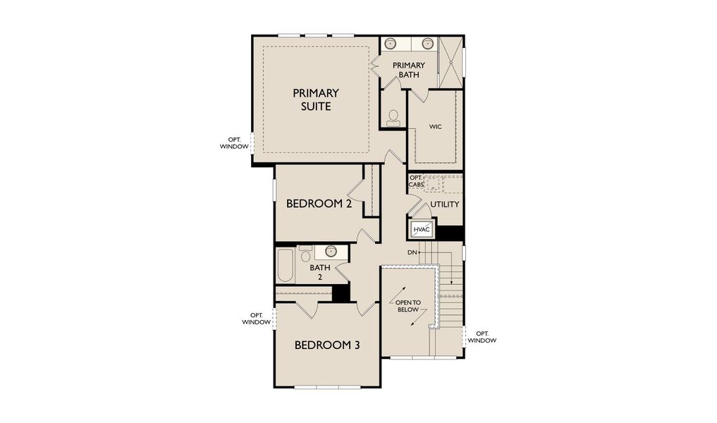 2D floor plan layout for the Chambord II by Ashton Woods in Weslyn Park, St. Cloud, FL (Image 5).