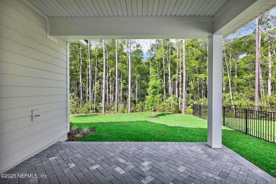 Exterior details and patio area of a home in Reflections at Nocatee, Ponte Vedra (Image 4). Exterior details and patio area of a home in Reflections at Nocatee, Ponte Vedra (Image 4).