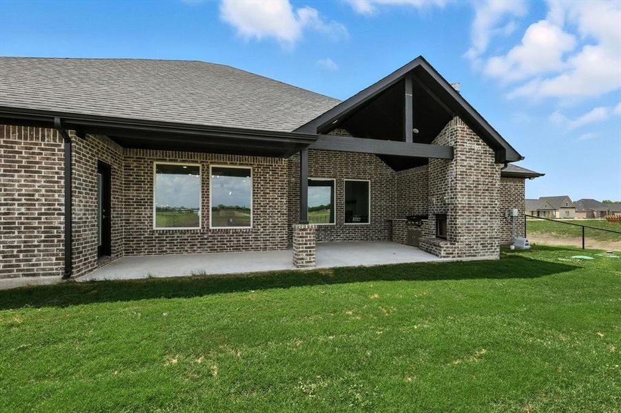 Front exterior of a new home in , Sanger, TX, highlighting curb appeal (Image 19). Front exterior of a new home in , Sanger, TX, highlighting curb appeal (Image 19).