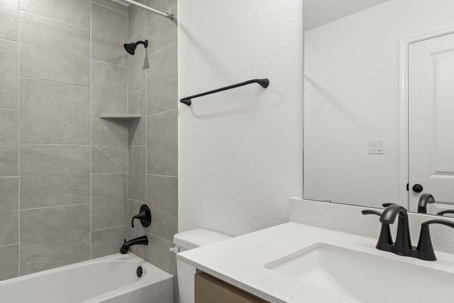 Representative furnished interior of a home built from the Oak by Pacesetter Homes in Blanco Vista, San Marcos (Image 5).