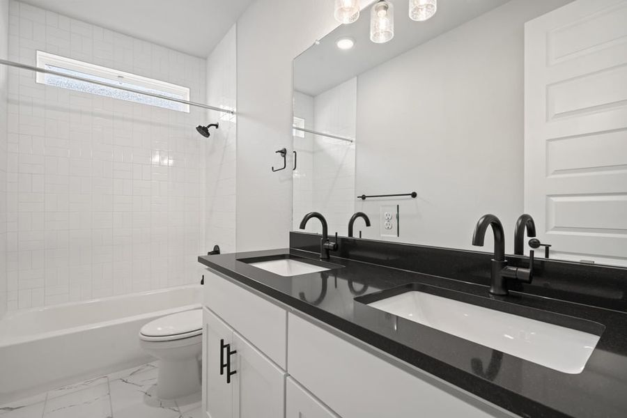 Furnished interior view inside a new home in Terrace Collection at Lariat, Liberty Hill (Image 17). Furnished interior view inside a new home in Terrace Collection at Lariat, Liberty Hill (Image 17).