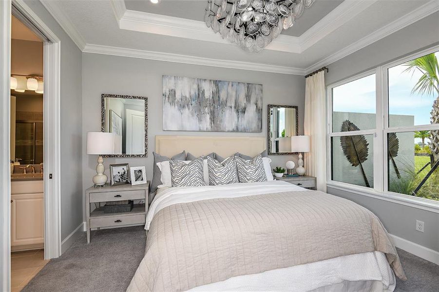 Furnished interior view inside a new home in Esplanade at Wellen Park, Englewood (Image 25).