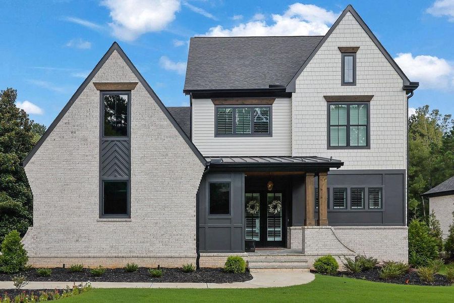 Front exterior of a new home in , Acworth, GA, highlighting curb appeal (Image 1). Front exterior of a new home in , Acworth, GA, highlighting curb appeal (Image 1).