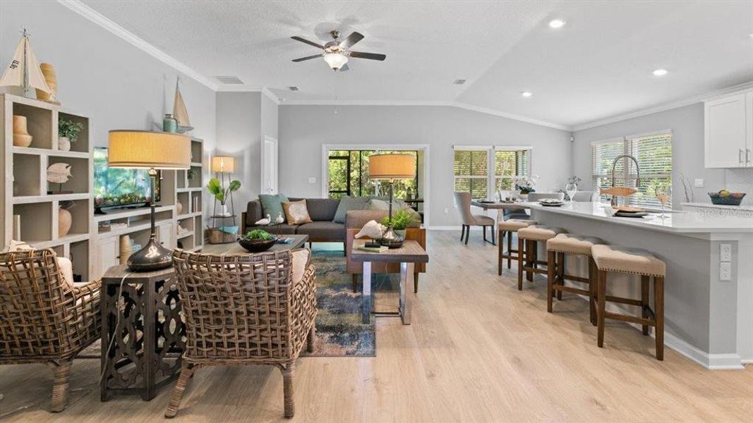 Furnished interior view inside a new home in American Village, Palm Coast (Image 9). Furnished interior view inside a new home in American Village, Palm Coast (Image 9).