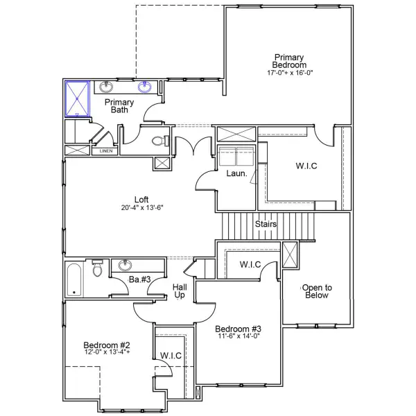 2D floor plan layout of this home in Hanes Lake, Winston-Salem, NC (Image 5).