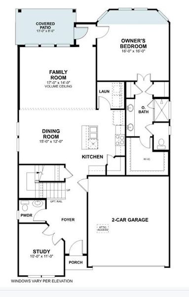 2D floor plan layout of this home in Estancia West, Manchaca, TX (Image 7).