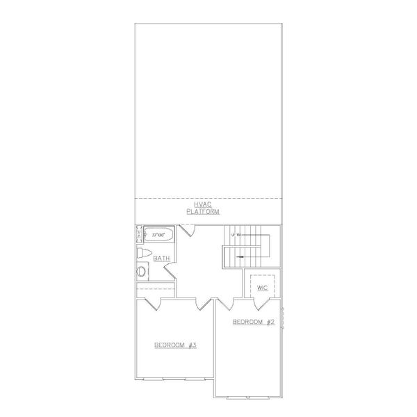 2D floor plan layout for the Bristol - Townhomes by Dream Finders Homes in Carolina, Palmetto, GA (Image 4). 2D floor plan layout for the Bristol - Townhomes by Dream Finders Homes in Carolina, Palmetto, GA (Image 4).