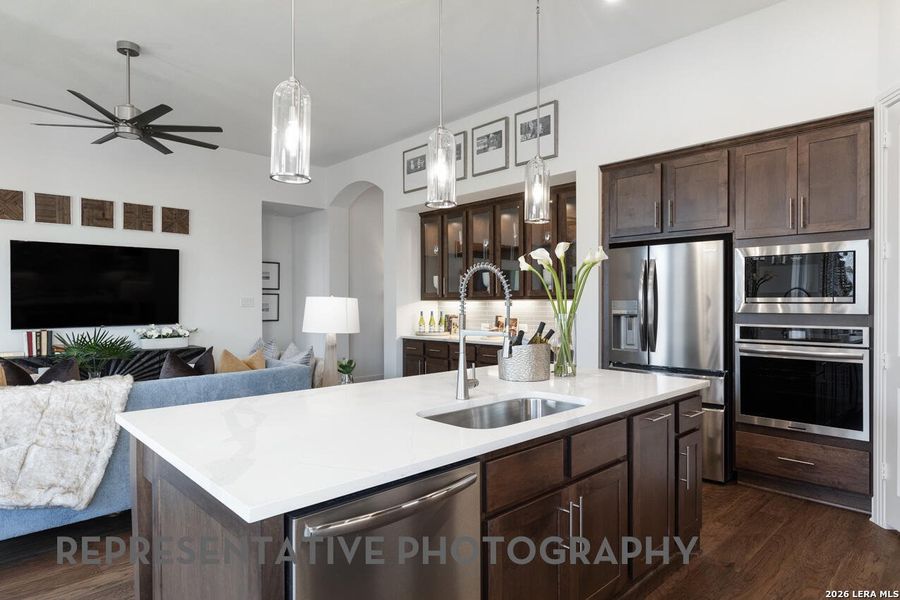 Furnished interior view inside a new home in La Cima, San Marcos (Image 7).