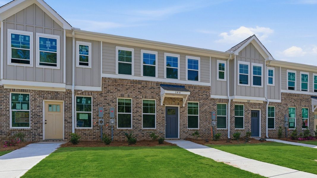 Representative exterior photo of a completed home built from the Mitchell by DRB Homes in Avery Landing, McDonough, GA (Image 21).
