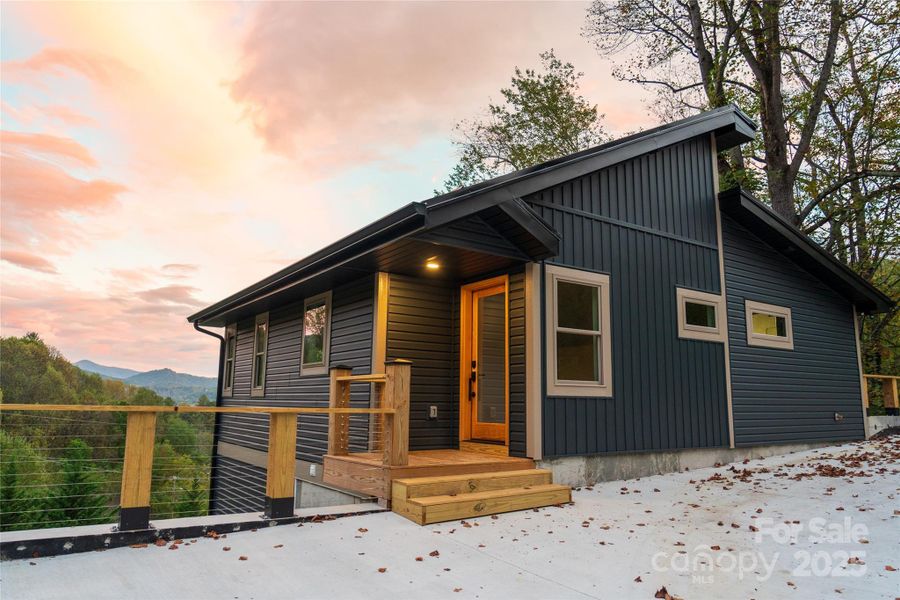 Sunrise over 156 Burma Rd in Waynesville, NC | Brand new 3 Bdr, 2.5 Bath less than 1 mile from Main Street