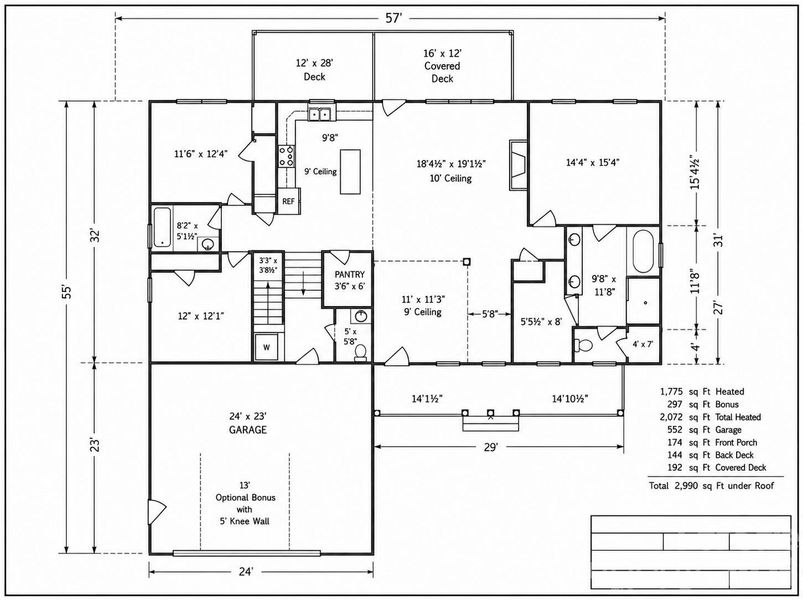 2D floor plan layout of this home in , Denver, NC (Image 4).