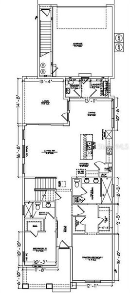 2D floor plan layout of this home in Laureate Park, Orlando, FL (Image 20).