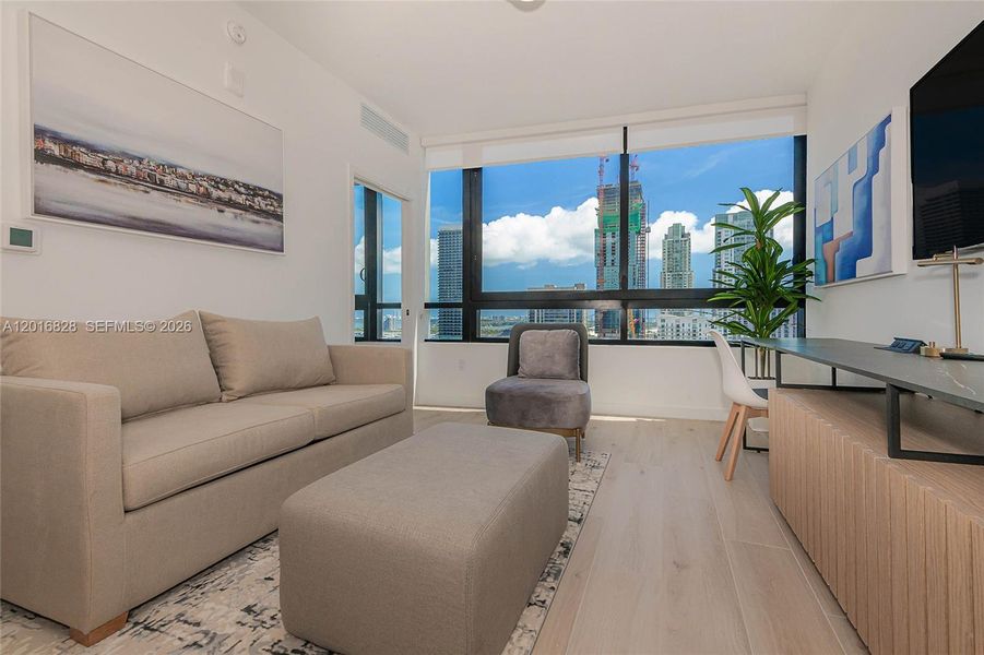 Furnished interior view inside a new home in , Miami (Image 19). Furnished interior view inside a new home in , Miami (Image 19).