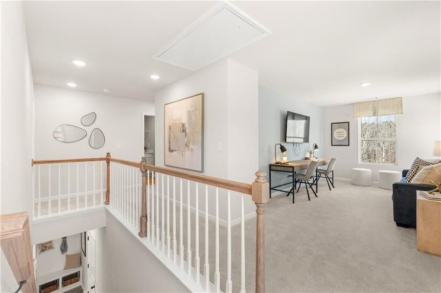 Furnished interior view inside a new home in The Bluffs, Canton (Image 30).