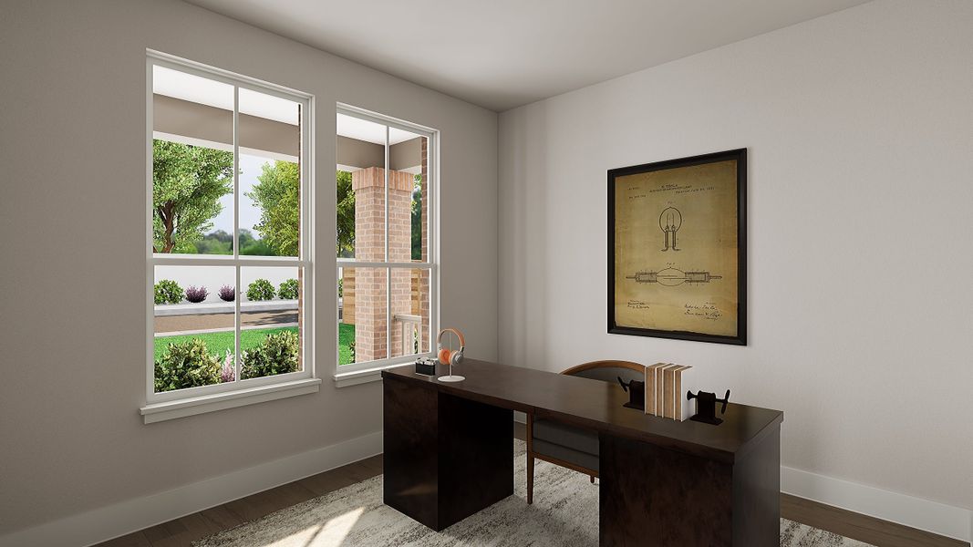 Furnished interior view inside a new home in Union Park, Little Elm (Image 5).