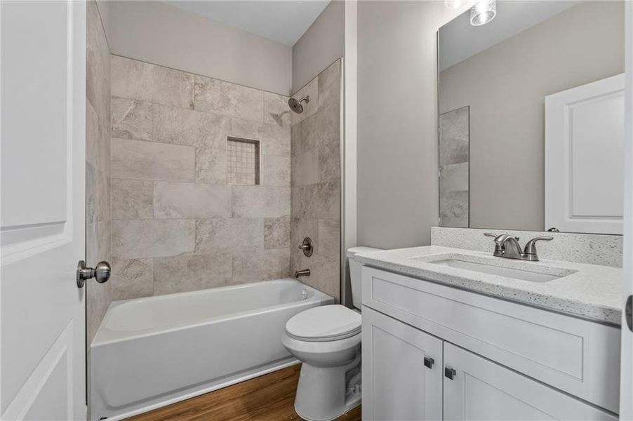 Furnished interior view inside a new home in , Hampton (Image 11).
