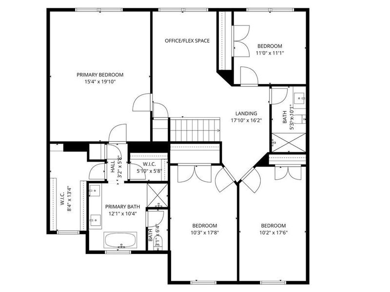 2D floor plan layout of this home in , Acworth, GA (Image 5).