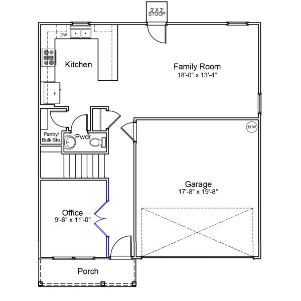 2D floor plan layout of this home in Braxton Place, Moore, SC (Image 3).