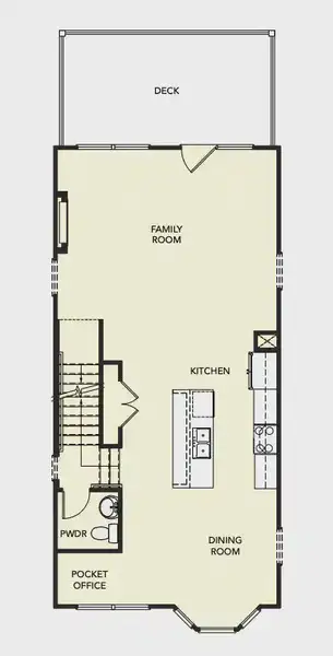 2D floor plan layout of this home in Towns at Enclave, Lawrenceville, GA (Image 3).