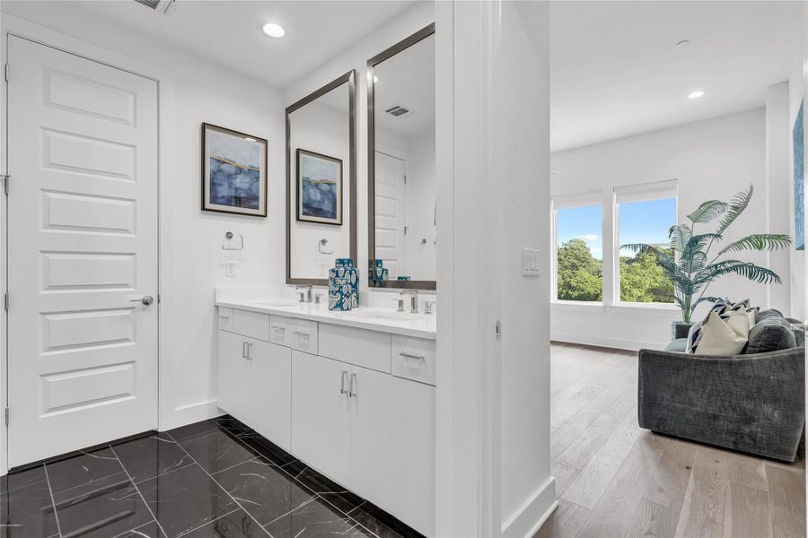 Furnished interior view inside a new home in Bluebonnet Lofts, Austin (Image 11).