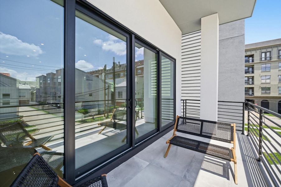 Exterior details and patio area of a home in , Houston (Image 26).