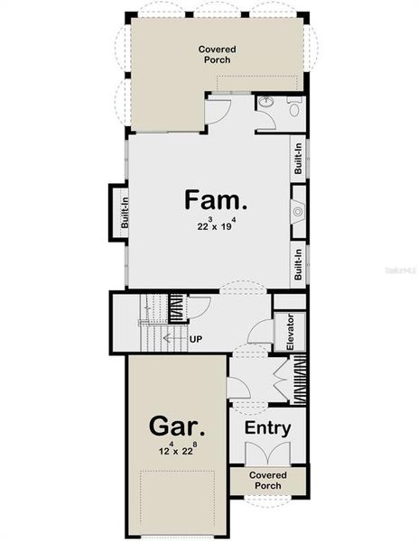 2D floor plan layout of this home in , Tampa, FL (Image 3).